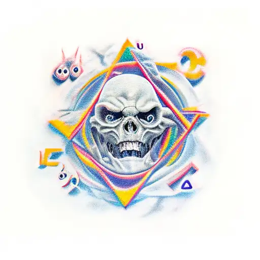 the numbers "666" tattoo design idea