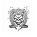 the numbers "666" tattoo design idea