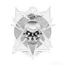 the numbers "666" tattoo design idea