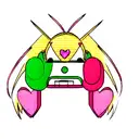 gamer half heart tattoo design idea