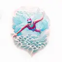 swimmer tattoo design idea