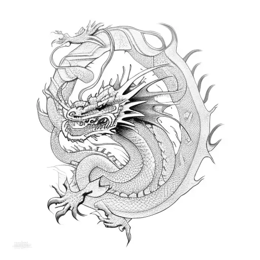 Dragon or nake tattoo design idea