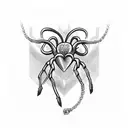 heart spider chains hunterxhunter kurapika tattoo design idea