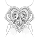 heart spider chains hunterxhunter kurapika tattoo design idea