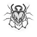 heart spider chains hunterxhunter kurapika tattoo design idea