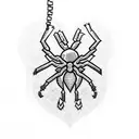 heart spider chains hunterxhunter kurapika tattoo design idea