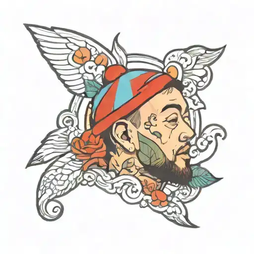 Mac Miller Album cover tattoo design idea