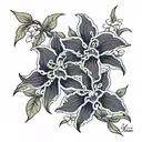 Cattleya & Layla name in cursive tattoo design idea