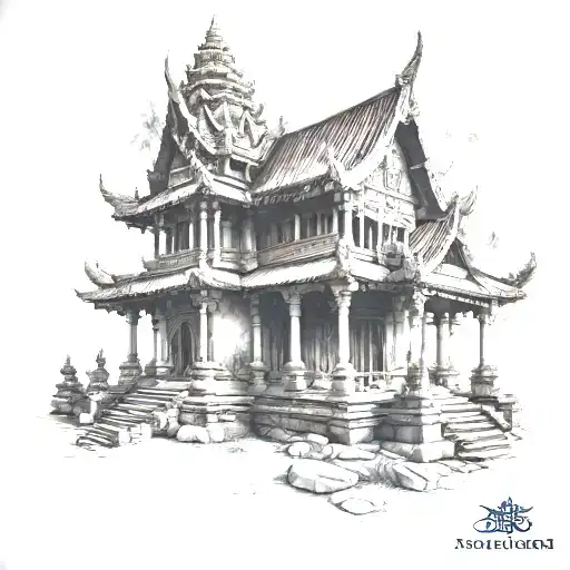 cambodian architecture tattoo tattoo design idea