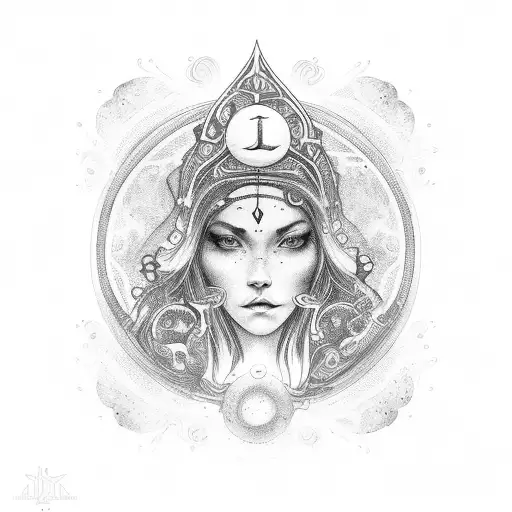 libra with karma tattoo design idea