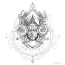 libra with karma tattoo design idea