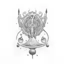 libra with karma tattoo design idea