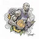 kobe bryant black mamba tattoo design idea