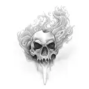 match with smoke tattoo design idea