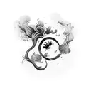 match with smoke tattoo design idea