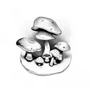 mushroom tattoo design idea