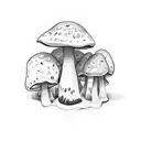 mushroom tattoo design idea