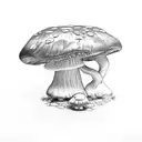 mushroom tattoo design idea