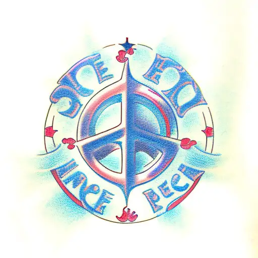 Combination of Family, Love, Money, Peace, God and Power tattoo design idea