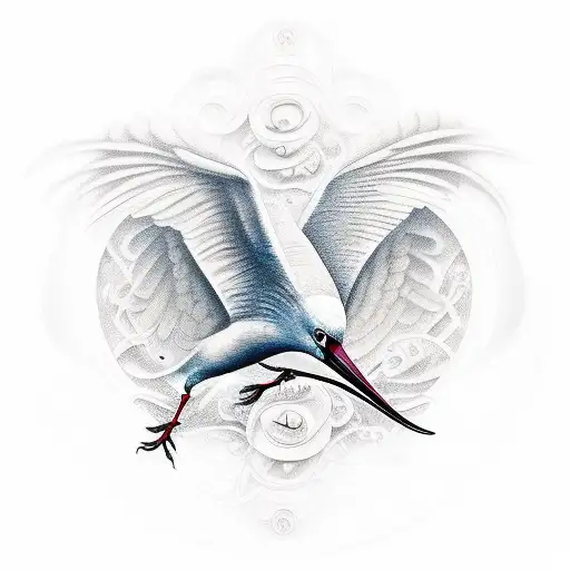 Ibis tattoo design idea