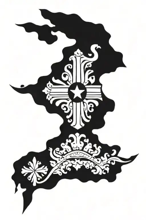dominican republic flag tattoo design idea