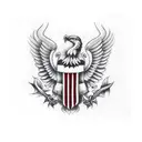 double headed eagle tattoo design idea