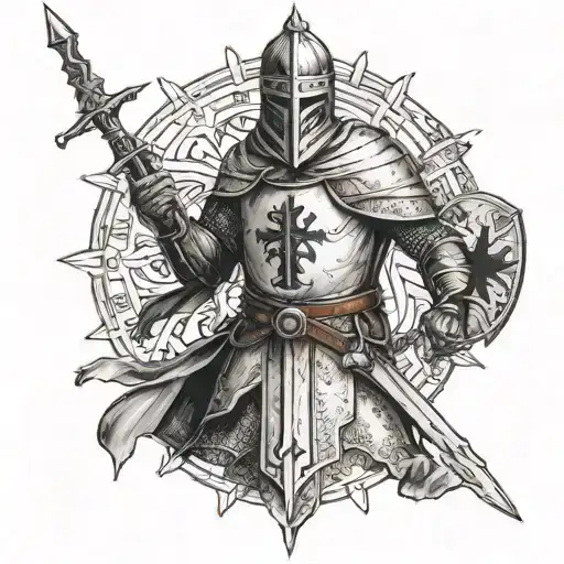 knights Templar tattoo design idea