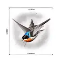 robin, swallow, plum tree, rain tattoo design idea