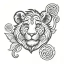 disney simba tattoo design idea