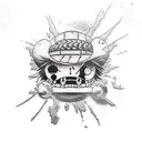 Luffy tattoo design idea