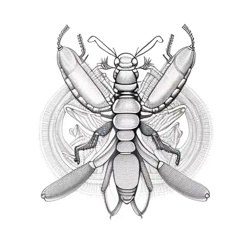 mantis tattoo design idea