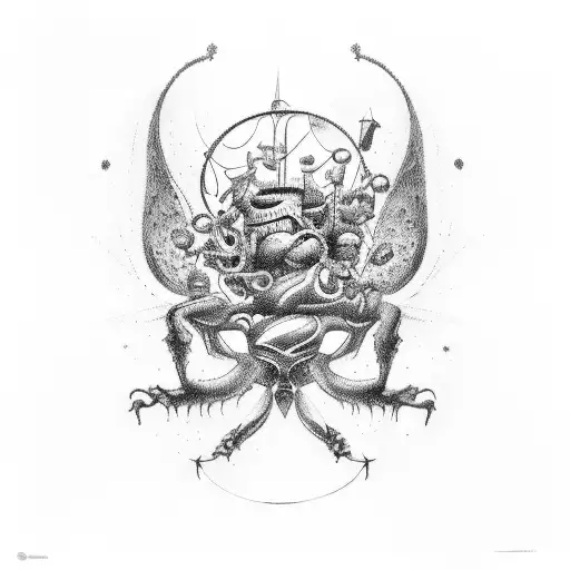 Tattoo wird eine beeindruckende Darstellung von Ikarus und den Spartanern sein. Ikarus wird oben sein, mit ausgebreitete tattoo design idea