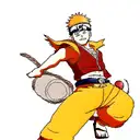 naruto with luffy tattoo design idea