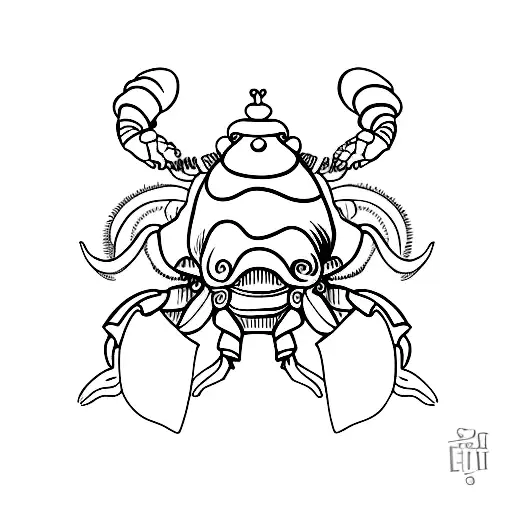 hermit crab  tattoo design idea