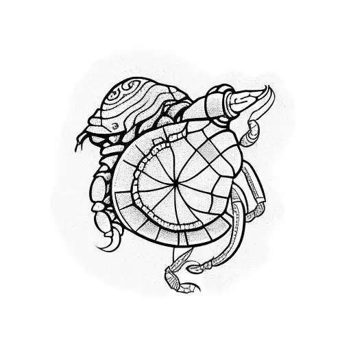 hermit crab tattoo design idea