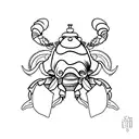 hermit crab  tattoo design idea