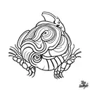 hermit crab  tattoo design idea
