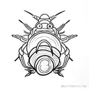 hermit crab  tattoo design idea