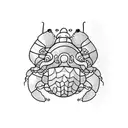 hermit crab tattoo design idea