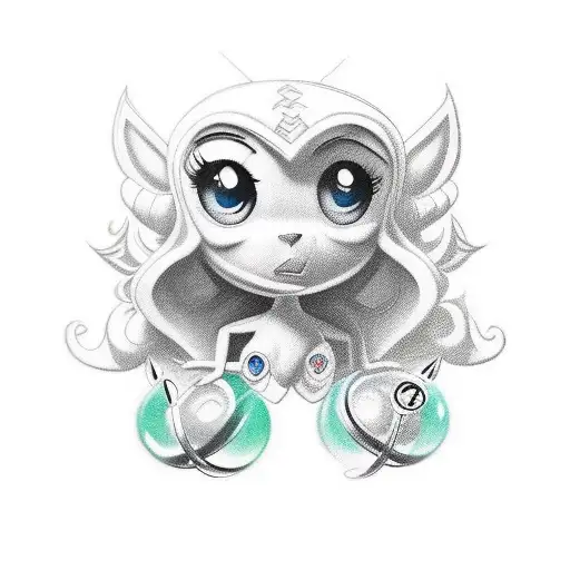 Phrase with one word from each Powerpuff Girl tattoo design idea