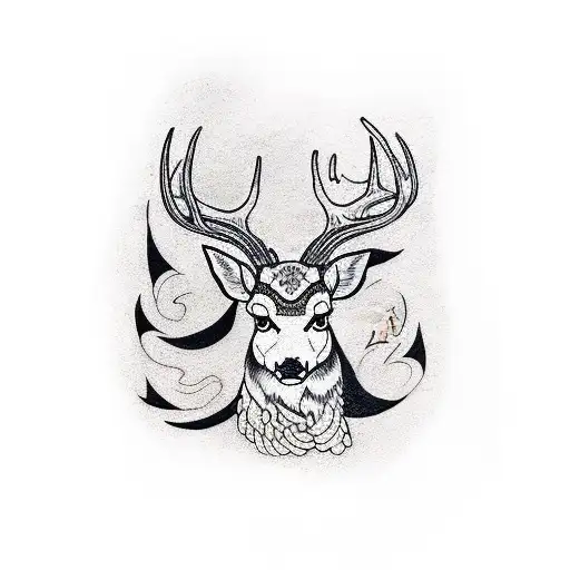 deer tattoo design idea