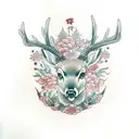 deer tattoo design idea