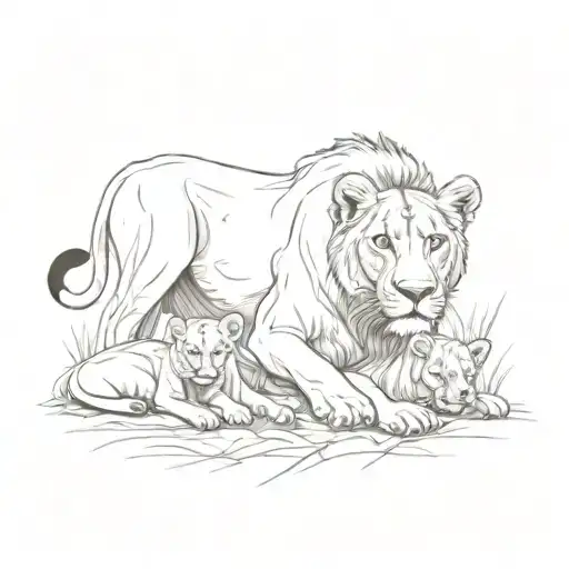 “‘What a lioness was your mother  She lay down among them     and reared her cubs. tattoo design idea