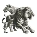 “‘What a lioness was your mother     among the lions! She lay down among them     and reared her cubs. tattoo design idea