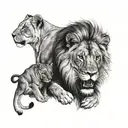 “‘What a lioness was your mother     among the lions! She lay down among them     and reared her cubs. tattoo design idea