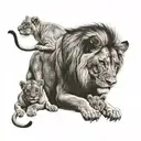“‘What a lioness was your mother     among the lions! She lay down among them     and reared her cubs. tattoo design idea