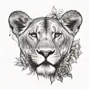 “‘What a lioness was your mother  She lay down among them     and reared her cubs. tattoo design idea