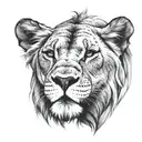 “‘What a lioness was your mother  She lay down among them     and reared her cubs. tattoo design idea