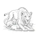 “‘What a lioness was your mother  She lay down among them     and reared her cubs. tattoo design idea