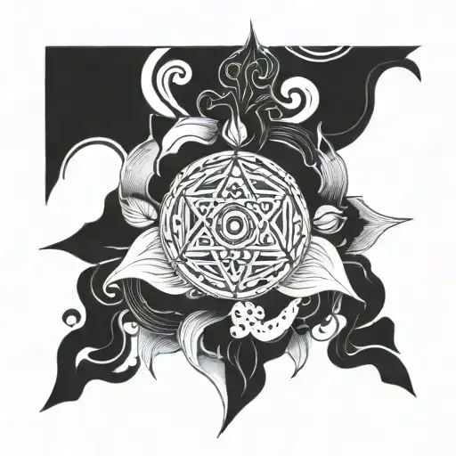 karma dharma moksha tattoo design idea